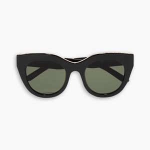 LE SPECS Air Heart cat-eye acetate and gold-tone sunglasses